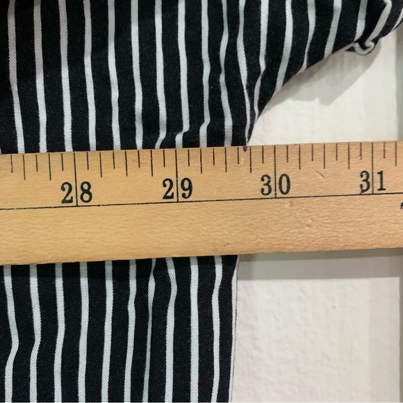 Woman Within Dress Women's Size 28 Black White Stripes Cuffed Cap Sleeves Comfy - Picture 11 of 14